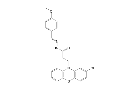 2-CHLORO-10-PHENOTHIAZINEPROPIONIC ACID, (p-METHOXYBENZYLIDENE)HYDRAZIDE