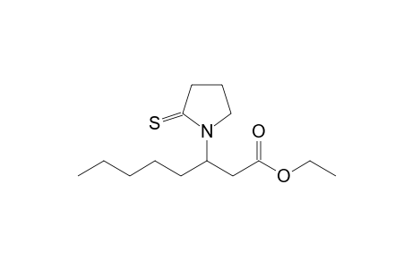 3-(2-Sulfanylidene-1-pyrrolidinyl)octanoic acid ethyl ester