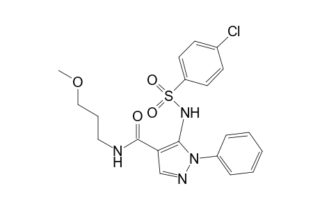 5-(4-Chlorophenylsulfonylamino)-N-(3-methoxypropyl)-1-phenyl-1H-pyrazole-4-carboxamide