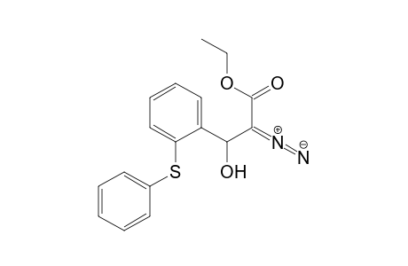 Benzenepropanoic acid, .alpha.-diazo-.beta.-hydroxy-2-(phenylthio)-, ethyl ester