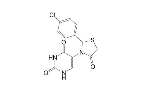 5-(2-(4-Chlorophenyl)-4-oxothiazolidin-3-yl)pyrimidine-2,4(1H,3H)-dione