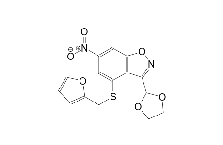 1,2-benzisoxazole, 3-(1,3-dioxolan-2-yl)-4-[(2-furanylmethyl)thio]-6-nitro-