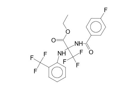 3,3,3-trifluoro-2-[(4-fluorobenzoyl)amino]-2-[2-(trifluoromethyl)anilino]propionic acid ethyl ester