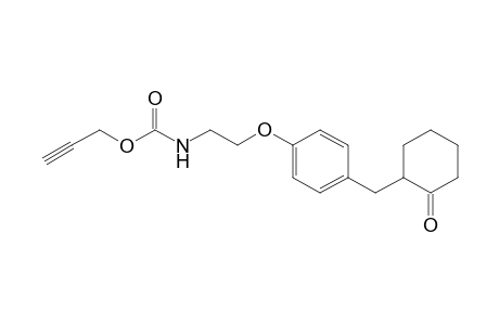 N-[2-[4-[(2-ketocyclohexyl)methyl]phenoxy]ethyl]carbamic acid propargyl ester