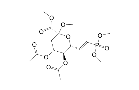 .alpha.-D-arabino-Oct-7-en-2-ulopyranosidonic acid, methyl 3,7,8-trideoxy-8-(dimethoxyphosphinyl)-, methyl ester, diacetate, (7E)-