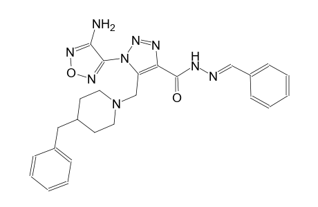 1-(4-amino-1,2,5-oxadiazol-3-yl)-5-[(4-benzyl-1-piperidinyl)methyl]-N'-[(E)-phenylmethylidene]-1H-1,2,3-triazole-4-carbohydrazide