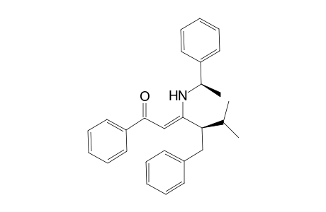 (4S)-1-Phenyl-2-(N-1'(R)-phenylethyl)amino-4-benzyl-5-methylhex-2-en-1-one