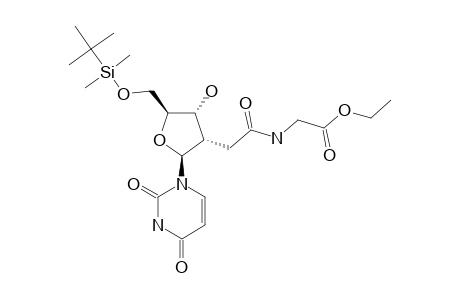 5'-O-(TERT.-BUTYLDIMETHYLSILYL)-2'-DEOXY-2'-ALPHA-C-[N-ETHOXYCARBONYLMETHYL)-CARBAMOYLMETHYL]-URIDINE