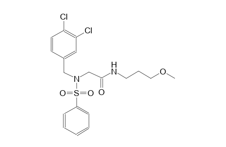 2-[(3,4-dichlorobenzyl)(phenylsulfonyl)amino]-N-(3-methoxypropyl)acetamide