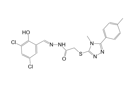 N'-[(E)-(3,5-dichloro-2-hydroxyphenyl)methylidene]-2-{[4-methyl-5-(4-methylphenyl)-4H-1,2,4-triazol-3-yl]sulfanyl}acetohydrazide