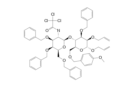#17;ALLYL-(3,4,6-TRI-O-BENZYL-2-DEOXY-2-TRICHLOROACETAMIDO-BETA-D-GALACTOPYRANOSYL)-(1->4)-2-O-ALLYL-3-O-BENZYL-6-O-(4-METHOXYBENZYL)-ALPHA-D-MANNOPYRANOSIDE
