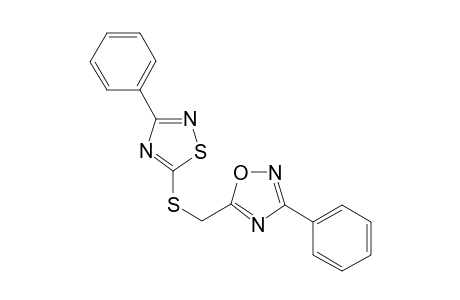 3-phenyl-5-((3-phenyl-1,2,4-thiadiazol-5-ylthio)methyl)-1,2,4-oxadiazole