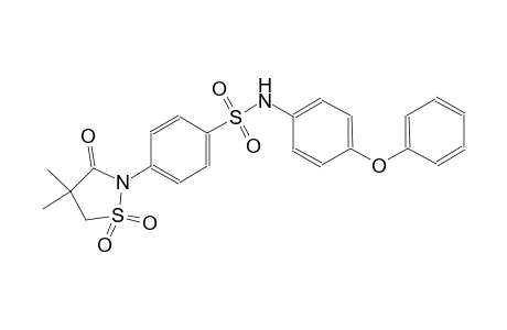 benzenesulfonamide, 4-(4,4-dimethyl-1,1-dioxido-3-oxo-2-isothiazolidinyl)-N-(4-phenoxyphenyl)-