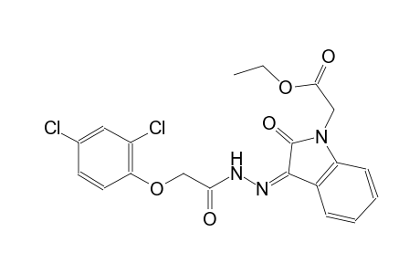 ethyl ((3Z)-3-{[(2,4-dichlorophenoxy)acetyl]hydrazono}-2-oxo-2,3-dihydro-1H-indol-1-yl)acetate