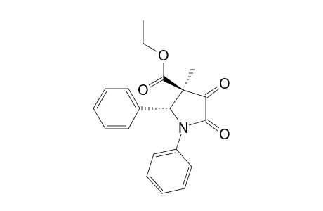 (2R,3R)-3-methyl-4,5-dioxo-1,2-diphenyl-3-pyrrolidinecarboxylic acid ethyl ester