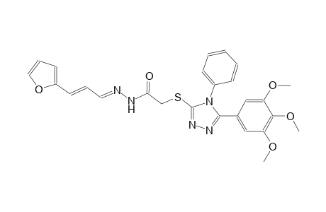 acetic acid, [[4-phenyl-5-(3,4,5-trimethoxyphenyl)-4H-1,2,4-triazol-3-yl]thio]-, 2-[(E,2E)-3-(2-furanyl)-2-propenylidene]hydrazide