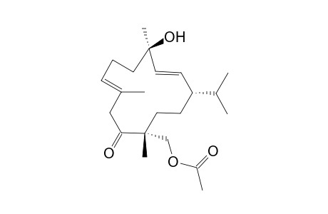 [(1R,4E,8R,9E,11S)-1,4,8-trimethyl-8-oxidanyl-2-oxidanylidene-11-propan-2-yl-cyclotrideca-4,9-dien-1-yl]methyl ethanoate