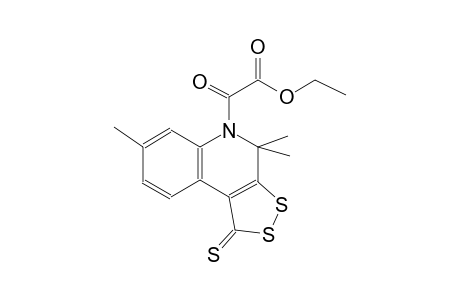 1H-[1,2]dithiolo[3,4-c]quinoline-5-acetic acid, 4,5-dihydro-4,4,7-trimethyl-alpha-oxo-1-thioxo-, ethyl ester