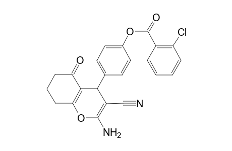 4-(2-Amino-3-cyano-5-oxo-5,6,7,8-tetrahydro-4H-chromen-4-yl)phenyl 2-chlorobenzoate