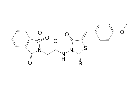 1,2-benzisothiazole-2-acetamide, 2,3-dihydro-N-[(5Z)-5-[(4-methoxyphenyl)methylene]-4-oxo-2-thioxothiazolidinyl]-3-oxo-, 1,1-dioxide