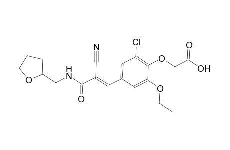(2-chloro-4-{(1E)-2-cyano-3-oxo-3-[(tetrahydro-2-furanylmethyl)amino]-1-propenyl}-6-ethoxyphenoxy)acetic acid