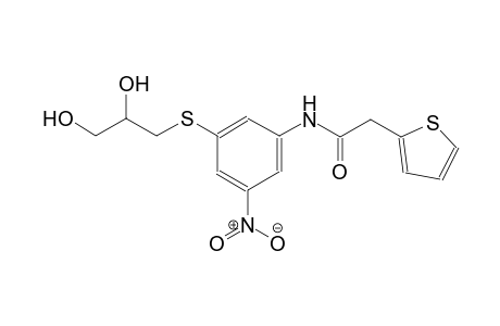N-{3-[(2,3-dihydroxypropyl)sulfanyl]-5-nitrophenyl}-2-(2-thienyl)acetamide