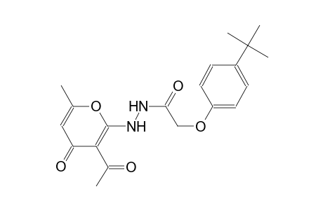 N'-(3-acetyl-6-methyl-4-oxo-4H-pyran-2-yl)-2-(4-tert-butylphenoxy)acetohydrazide