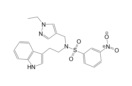 benzenesulfonamide, N-[(1-ethyl-1H-pyrazol-4-yl)methyl]-N-[2-(1H-indol-3-yl)ethyl]-3-nitro-