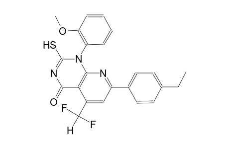 pyrido[2,3-d]pyrimidin-4(1H)-one, 5-(difluoromethyl)-7-(4-ethylphenyl)-2-mercapto-1-(2-methoxyphenyl)-
