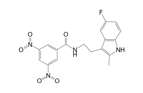 N-[2-(5-fluoranyl-2-methyl-1H-indol-3-yl)ethyl]-3,5-dinitro-benzamide