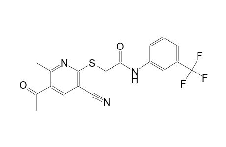 2-(5-Acetyl-3-cyano-6-methyl-pyridin-2-ylsulfanyl)-N-(3-trifluoromethyl-phenyl)-acetamide