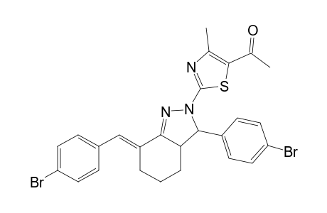 1-[2-[(7E)-3-(4-bromophenyl)-7-[(4-bromophenyl)methylene]-3a,4,5,6-tetrahydro-3H-indazol-2-yl]-4-methyl-thiazol-5-yl]ethanone