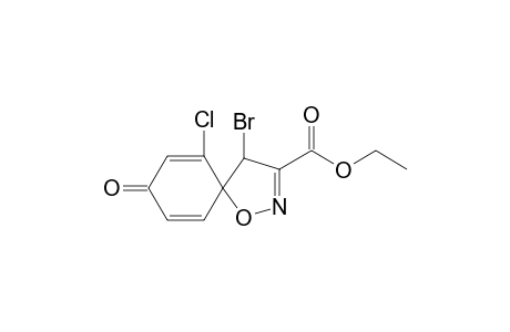 4-bromo-6-chloro-8-keto-1-oxa-2-azaspiro[4.5]deca-2,6,9-triene-3-carboxylic acid ethyl ester