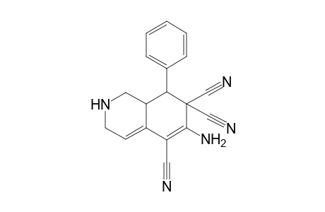 6-Amino-8-phenyl-2,3,8,8a-tetrahydro-1H-isoquinoline-5,7,7-tricarbonitrile