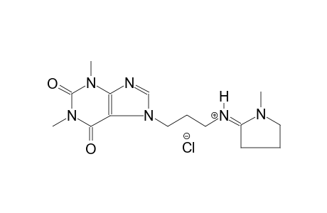 1H-purine-7-propanaminium, 2,3,6,7-tetrahydro-1,3-dimethyl-N-[(2E)-1-methylpyrrolidinylidene]-2,6-dioxo-, chloride
