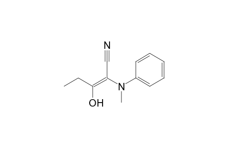 1-Cyano-2-hydroxy-1-(N-methylanilino)-1-butene