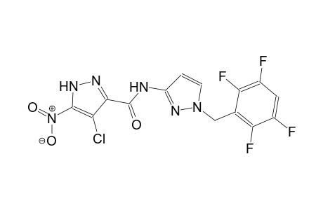 4-chloro-5-nitro-N-[1-(2,3,5,6-tetrafluorobenzyl)-1H-pyrazol-3-yl]-1H-pyrazole-3-carboxamide
