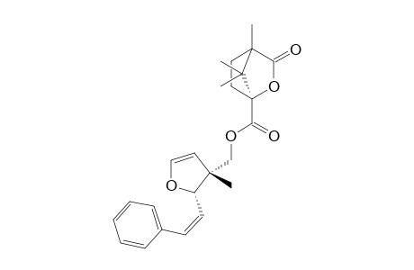 (2S,3R)-3-Methyl-2-[(Z)-2-phenylethenyl]-2,3-dihydrofuran-3-ylmethyl (1S)-camphanoate
