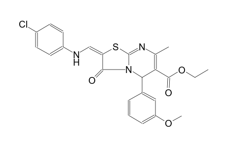 ethyl (2E)-2-[(4-chloroanilino)methylene]-5-(3-methoxyphenyl)-7-methyl-3-oxo-2,3-dihydro-5H-[1,3]thiazolo[3,2-a]pyrimidine-6-carboxylate