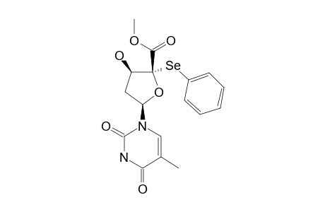 (2R,3R,5R)-3-HYDROXY-5-(5-METHYL-2,4-DIOXO-3,4-DIHYDRO-2H-PYRIMIDIN-1-YL)-2-(PHENYLSELENYL)-TETRAHYDROFURAN-2-CARBOXYLIC-ACID-METHYLESTER