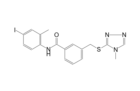 N-(4-iodo-2-methylphenyl)-3-{[(4-methyl-4H-1,2,4-triazol-3-yl)sulfanyl]methyl}benzamide