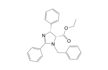 1H-Imidazole-5-carboxylic acid, 4,5-dihydro-2,4-diphenyl-1-(phenylmethyl)-, ethyl ester, cis-