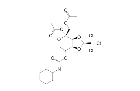 (R)-1,2-DI-O-ACETYL-5-O-CYCLOHEXYL-CARBAMOYL-3,4-O-(2,2,2-TRICHLORO-ETHYLIDENE)-ALPHA-D-TAGATOPYRANOSE