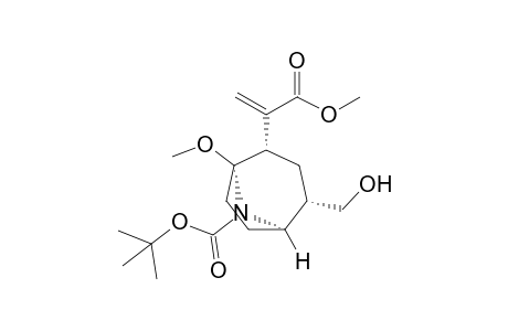 (1R*,2S*,4S*,5R*)-4-Hydroxymethyl-1-methoxy-2-(methoxycarbonylvinyl)-8-azabicyclo[3.2.1]octane-8-carboxylic acid tert-butyl ester