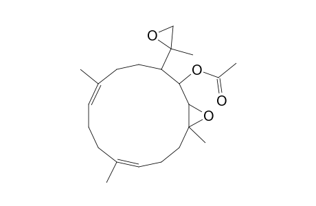 (6e,10e)-1-aetoxy-14-(1-methyl-1,2-epoxyethyl)-2,3-epoxy-3,7,11-trimethylcyclotetradecadiene