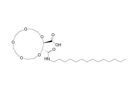 1,4,7,10,13-Pentaoxacyclopentadecane-2-carboxylic acid, 3-[(tetradecylamino)carbonyl]-, [2R-(2R*,3R*)]-