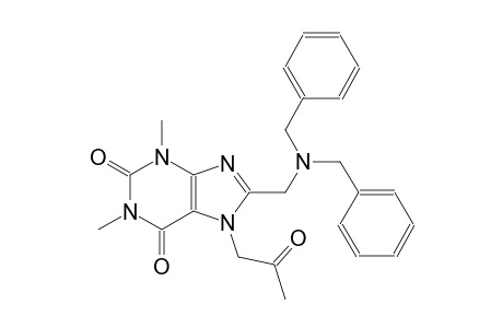 8-[(dibenzylamino)methyl]-1,3-dimethyl-7-(2-oxopropyl)-3,7-dihydro-1H-purine-2,6-dione