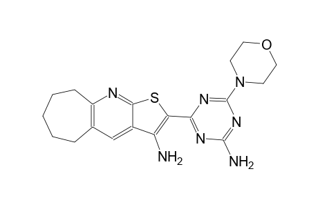 5H-cyclohepta[b]thieno[3,2-e]pyridin-3-amine, 2-[4-amino-6-(4-morpholinyl)-1,3,5-triazin-2-yl]-6,7,8,9-tetrahydro-