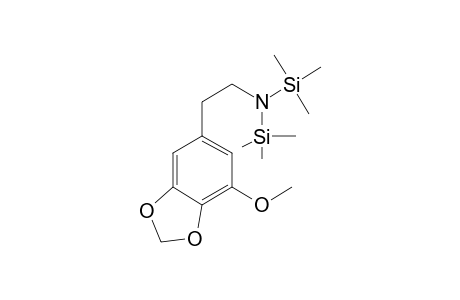 3-Methoxy-4,5-methylenedioxyphenethylamine 2TMS
