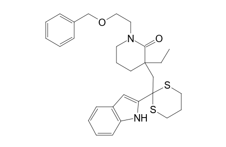 1-[2-(Benzyloxy)ethyl]-3-ethyl-3-[2-(2-indolyl)-2,2-(propylenedisulfafanyl)ethyl)piperidin-2-one